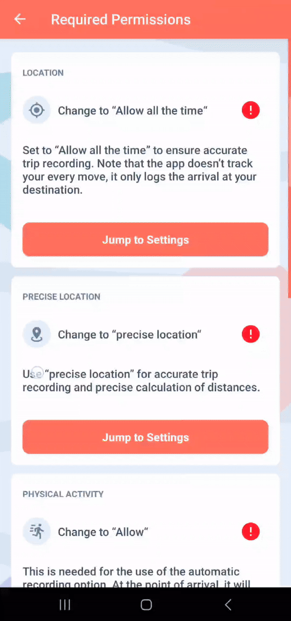 auto recording permissions